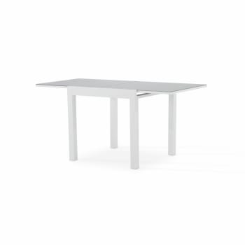 TOKYO - Table de jardin en aluminium blanc 160/80×80 cm