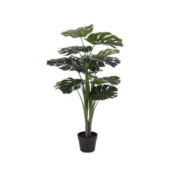 Monstera - Plante artificielle H90 cm vert