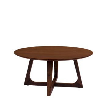 Hellerup - Table basse en bois D75cm bois foncé