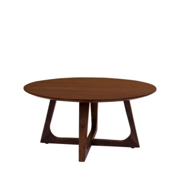 Hellerup - Table basse en bois ø75cm - Bois foncé