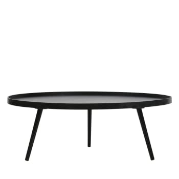 Mesa - Table basse ronde en bois D100cm noir