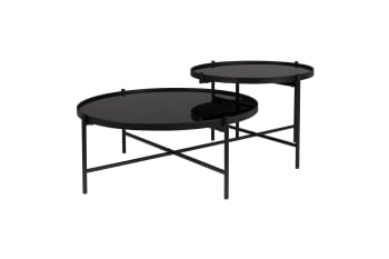 Lily - Table basse en verre noir