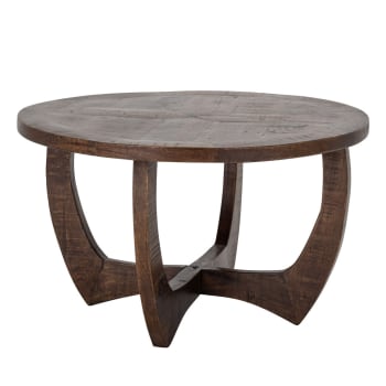 Jassy - Table basse ronde en bois D75cm marron