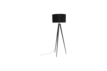 Tripod - Lámpara de pie con trípode de metal negro