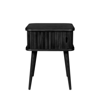 BARBIER - Table d'appoint design en bois noir