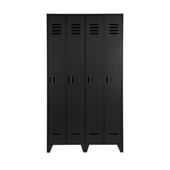 Stijn - Armoire vestiaire 2 portes - Noir