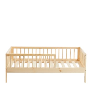 Sasha - Cadre de lit pour enfant en bois massif 70x140cm bois clair