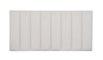 NILA - Cabecero tapizado en terciopelo gris cálido 160x57cm