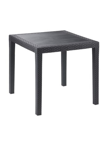 Agrigento - Table d'extérieur fixe anthracite 80x80 cm
