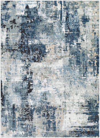 Lena - Alfombra abstracta moderna azul/gris/beige 160x220