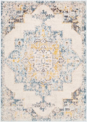 Lya - Orientalischer Vintage Teppich Grau/Gelb 200x275