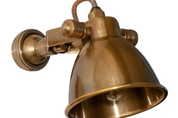 Bistrot - Lampada da parete in metallo dorato