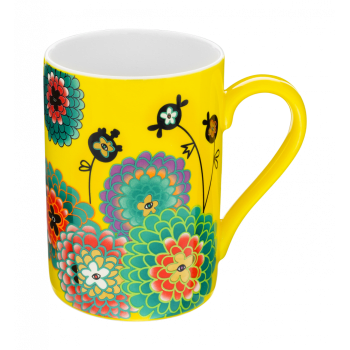 SCHLUCK - Tazza mug 30 cl  - Dahlia - porcelaine de chine - 7 x 0 x 10 cm