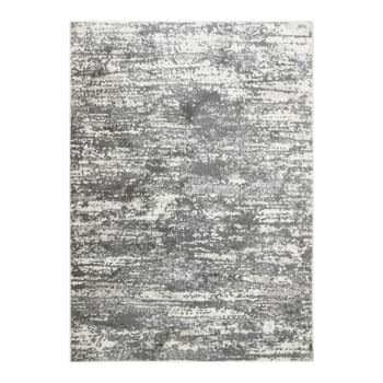 Vestale - Tapis extra-doux motif lignes horizon gris 120x170