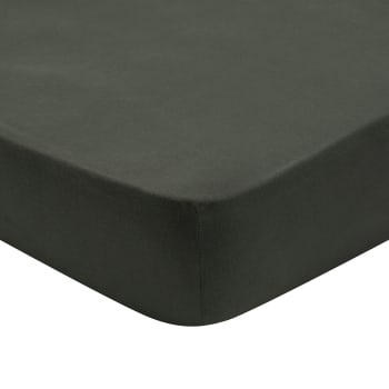 Confort - Drap Housse   Jersey Coloris Carbone 160x200 cm
