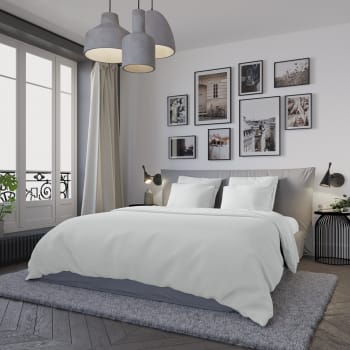 Confort - Housse de couette   Jersey Coloris Blanc 140x200 cm