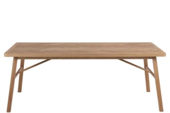 Waly - Table à manger rectangulaire en chêne L200 de style scandinave