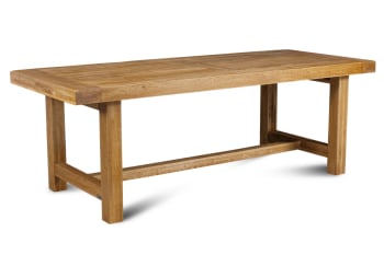 La bresse - Table de ferme bois chêne massif L220