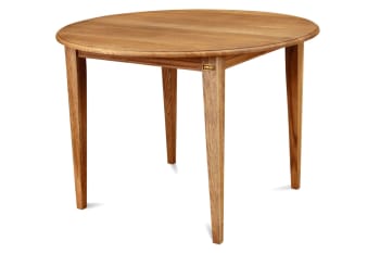 La bresse - Table ronde extensible bois chêne moyen massif D115