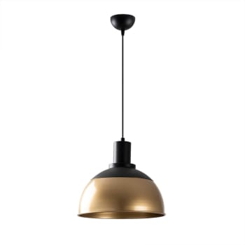 MOMO - Lampada a sospensione vintage dettagli oro e neri a forma di cupola