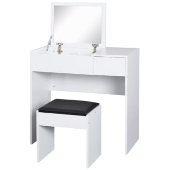 Mesa para maquillaje 80 x 40 x 79 cm color blanco