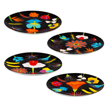 Set 4 Piatti Laterali Bali Brights – Melamina Lavastoviglie, 21 Cm Blu Scuro