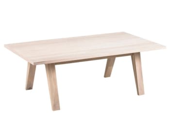 ALISIA - Table basse rectangulaire en chêne blanchi