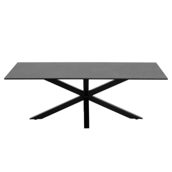 Chipre - Table basse rectangulaire en céramique et métal L130