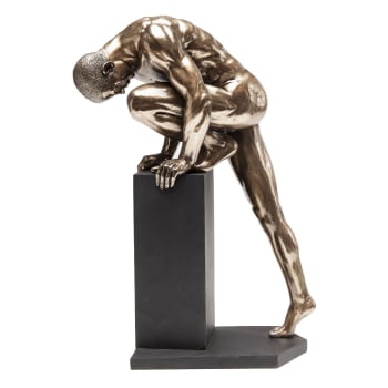 Nude man stand - Figura de hombre de poliresina de bronce