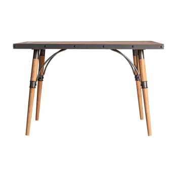 LONGFORD - Table Salon en Bois de Sapin Noir, 120x81x76 cm
