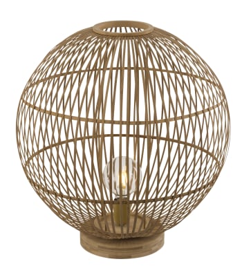 HILDEGARD - Lampe à poser design bambou D53cm