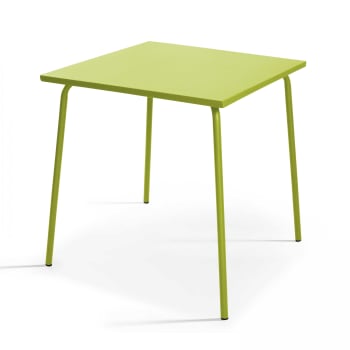 Palavas - Quadratischer Gartentisch aus Metall Grün