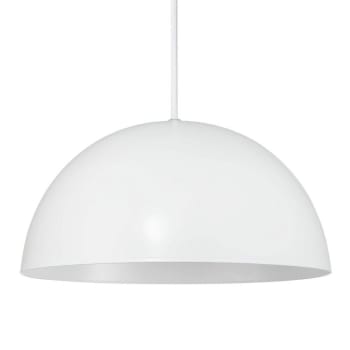 ELLEN - Lámpara de techo blanco forma de cúpula Ø 40 cm y altura ajustable