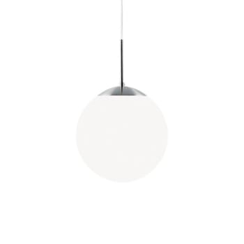 Lampada a sospensione Art Déco nera con vetro opalino a 8 luci - Hanne