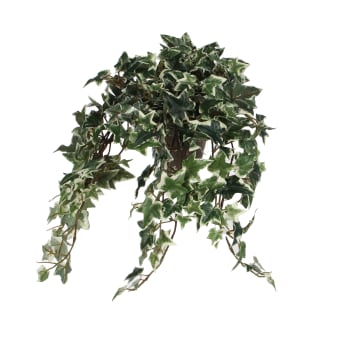 Ivy - Hedera colgante artificial variegada en maceta