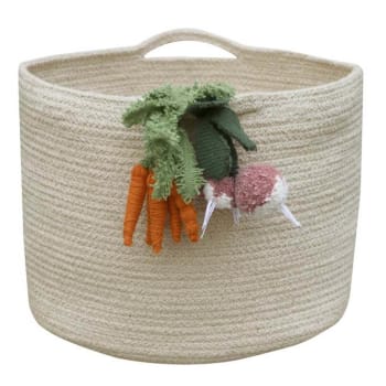 OLIETCAROL - Cesta de algodón para niños - verduras - 23 x 30 x 30 cm