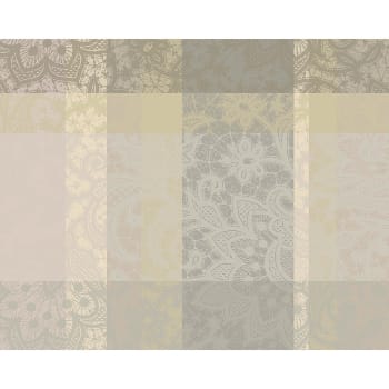 Mille dentelles naturel - Set enduit imperméable pur coton beige 40X50