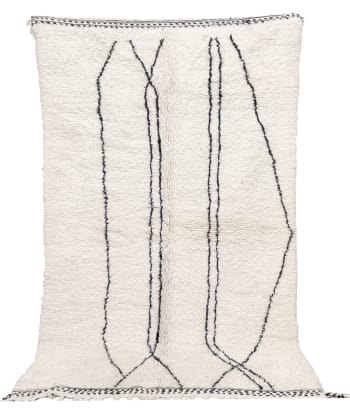 BERBERE - Tapis de couloir Berbere marocain pure laine 82 x 340 cm