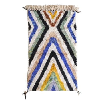 BERBERE - Tapis Berbere marocain pure laine 100 x 150 cm