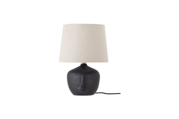 Matheo - Terrakotta-Tischlampe, schwarz