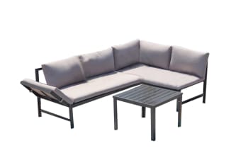 Teora - Niedrige Gartenmöbel 4-Sitzer Sofa neigbar