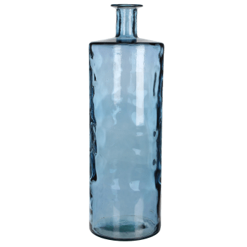 Guan - Vaso bottiglia in vetro riciclato blu alt.75