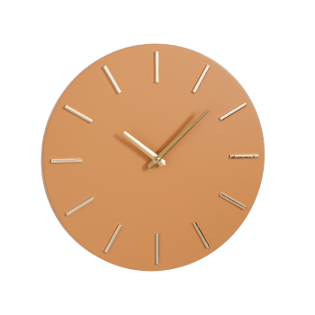 Brixen - Horloge en aluminium marron clair D35,5