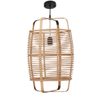 Page - Lámpara de techo de bambú marrón