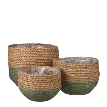 Set Di 3 Vasi Da Parete Con Ganci Adesivi, Plastica Bianca, Fioriere A Semicerchio E Striscia, Per Piante Grasse - 2