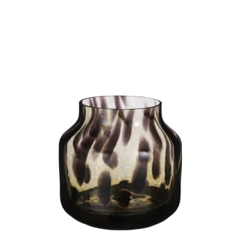 Pantera - Vase en verre recyclé marron H19