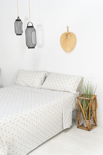 Étnica - Juego sábanas estampadas rústico -  cama160 (2 funda almohada