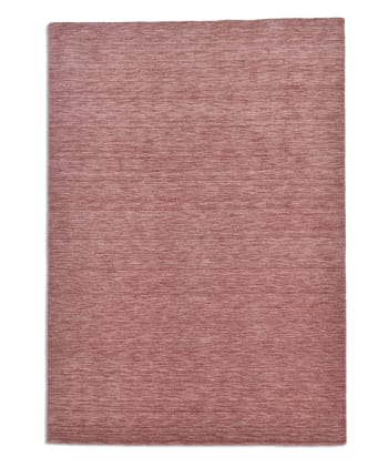 HOLI - Tapis salon - tissé main - 100% laine - bois de rose 090x160 cm