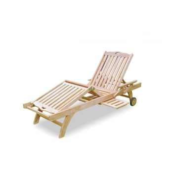 Lettino prendisole da giardino in legno TeakOnMe