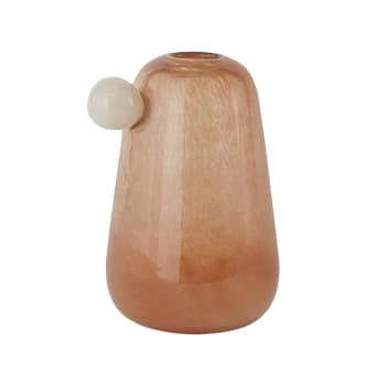 Inka - Vase orange en verre Ø12,5xH20cm